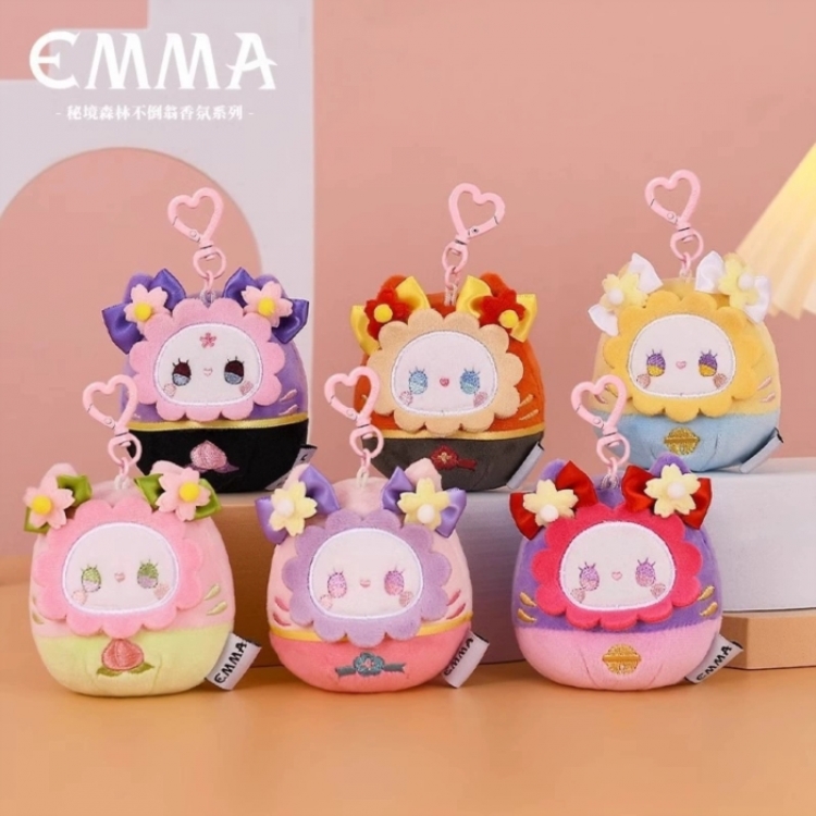 EMMA Scented plush toy key chains blind box Keychain small ornament pendant a set of 6