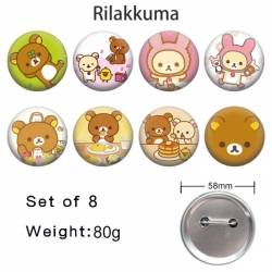 Rilakkuma Anime tinplate brooc...