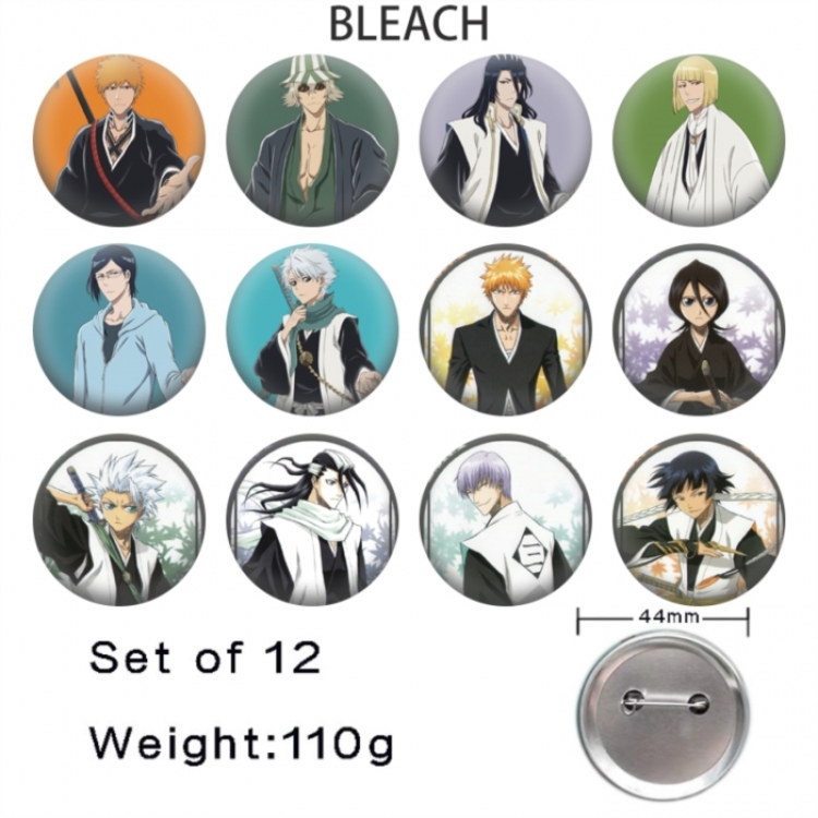 Bleach Anime tinplate bright film badge 44mm a set of 12