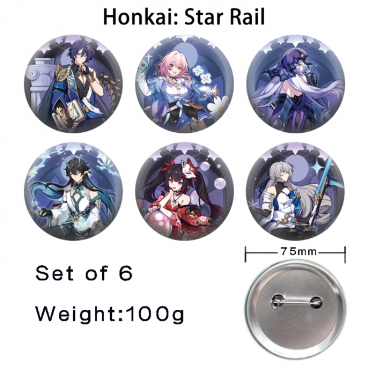 BOCCHI THE ROCK!  Anime Tinplate Bright Film Emblem Badge 75mm a set of 6
