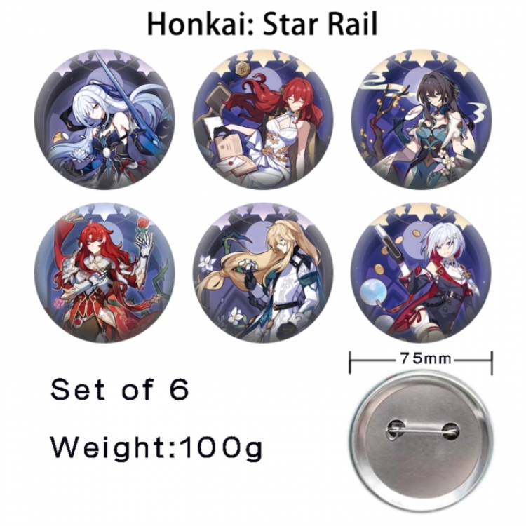 BOCCHI THE ROCK!  Anime Tinplate Bright Film Emblem Badge 75mm a set of 6