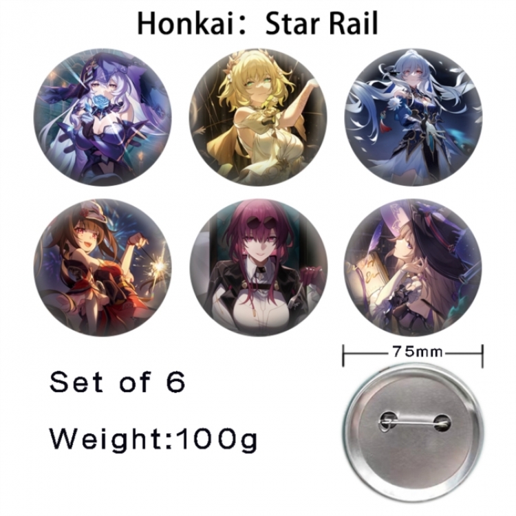 BOCCHI THE ROCK!  Anime Tinplate Bright Film Emblem Badge 75mm a set of 6