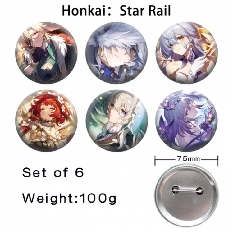 BOCCHI THE ROCK!  Anime Tinplate Bright Film Emblem Badge 75mm a set of 6