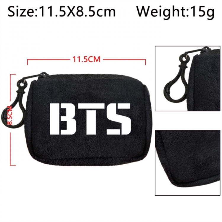 BTS Anime Plush Wallet Storage Bag Earphone Bag Coin Wallet price for 5 pcs