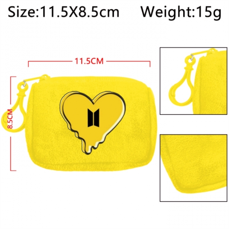 BTS Anime Plush Wallet Storage Bag Earphone Bag Coin Wallet price for 5 pcs