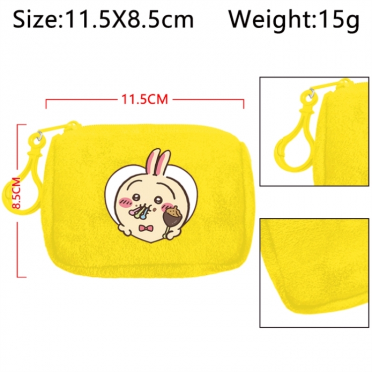 Chiikawa Anime Plush Wallet Storage Bag Earphone Bag Coin Wallet price for 5 pcs
