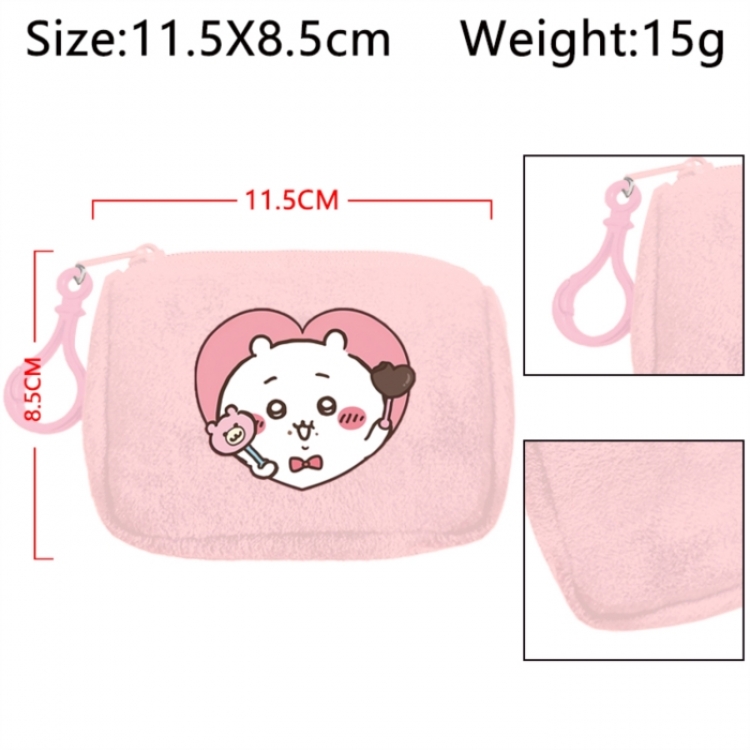 Chiikawa Anime Plush Wallet Storage Bag Earphone Bag Coin Wallet price for 5 pcs