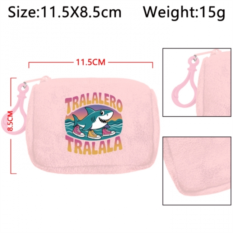 Italian-Brainrot Anime Plush Wallet Storage Bag Earphone Bag Coin Wallet price for 5 pcs