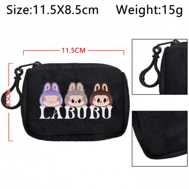 Labubu Anime Plush Wallet Storage Bag Earphone Bag Coin Wallet price for 5 pcs