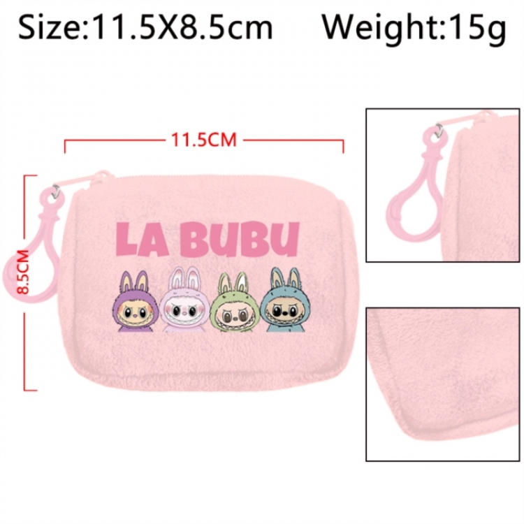 Labubu Anime Plush Wallet Storage Bag Earphone Bag Coin Wallet price for 5 pcs