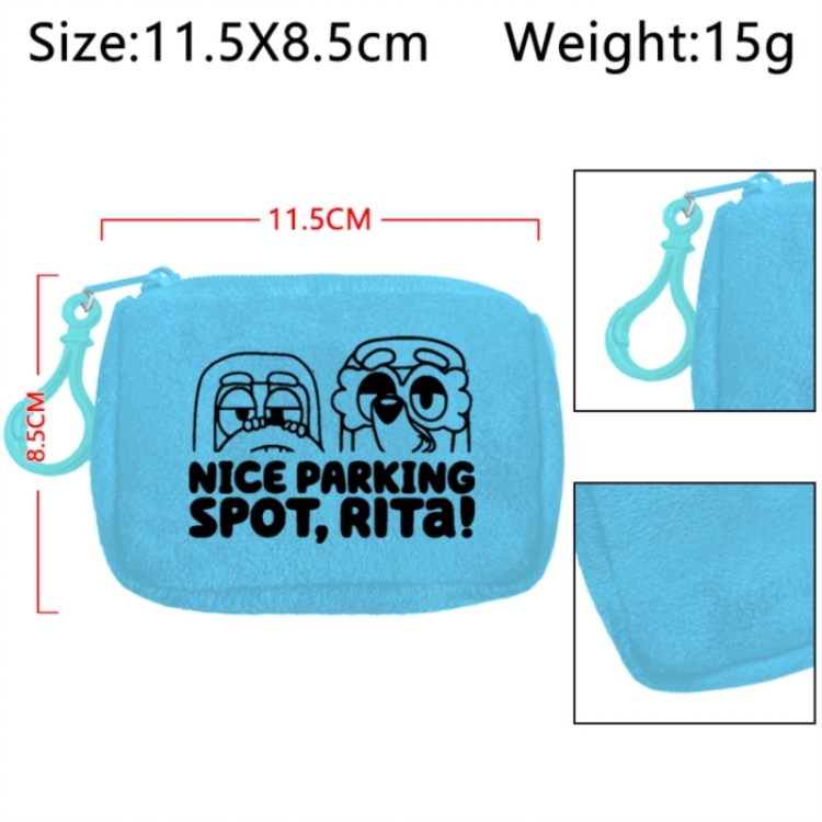 Bluey Anime Plush Wallet Storage Bag Earphone Bag Coin Wallet price for 5 pcs