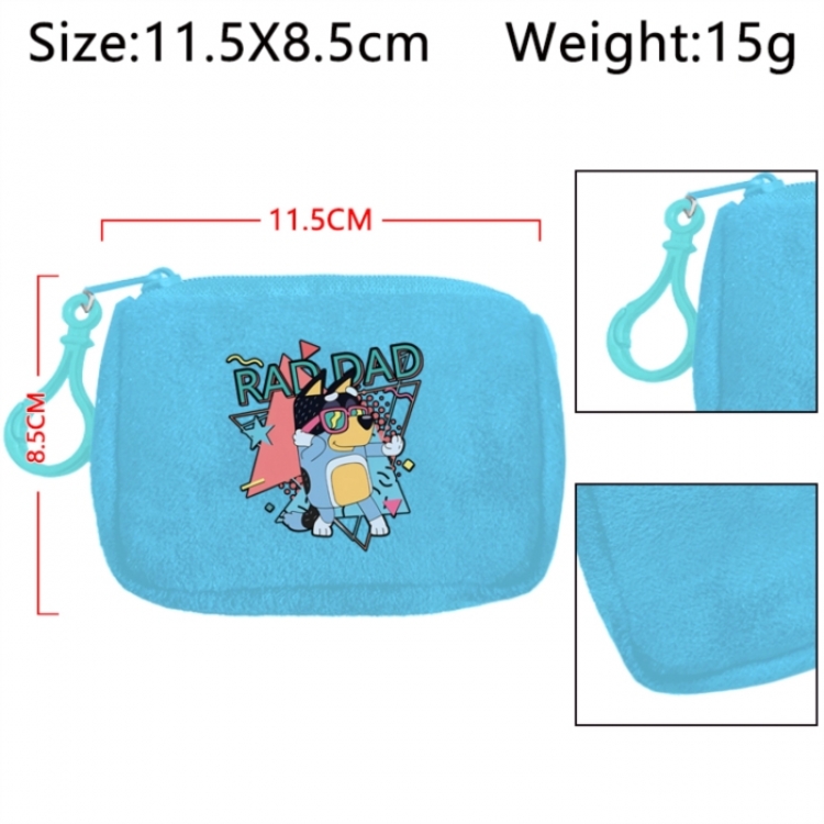 Bluey Anime Plush Wallet Storage Bag Earphone Bag Coin Wallet price for 5 pcs
