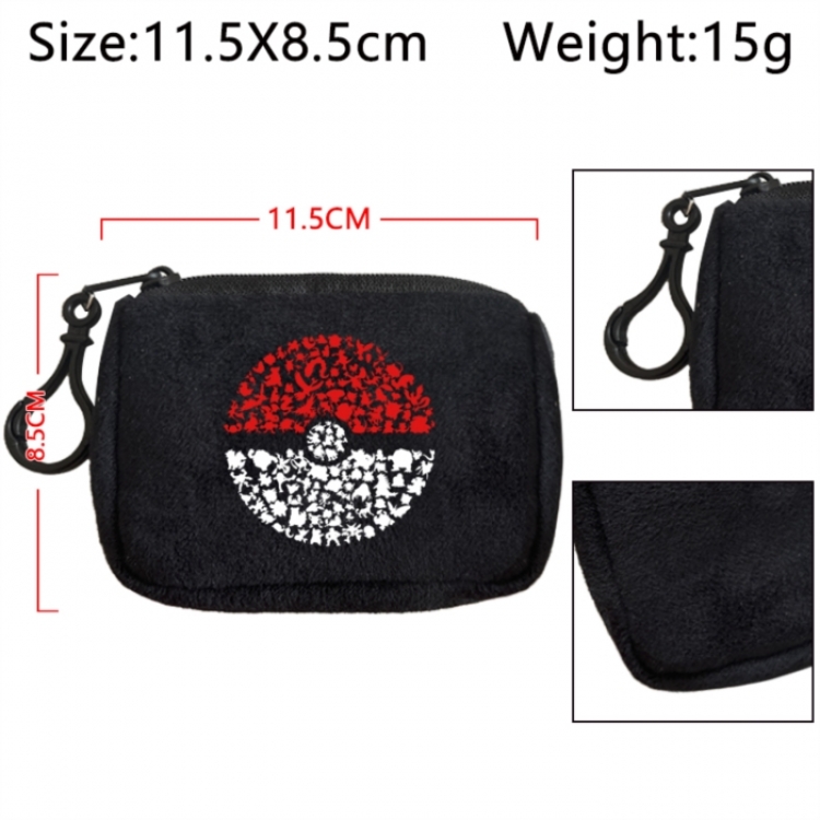 Pokemon Anime Plush Wallet Storage Bag Earphone Bag Coin Wallet price for 5 pcs