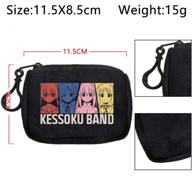 BOCCHI THE ROCK! Anime Plush Wallet Storage Bag Earphone Bag Coin Wallet price for 5 pcs