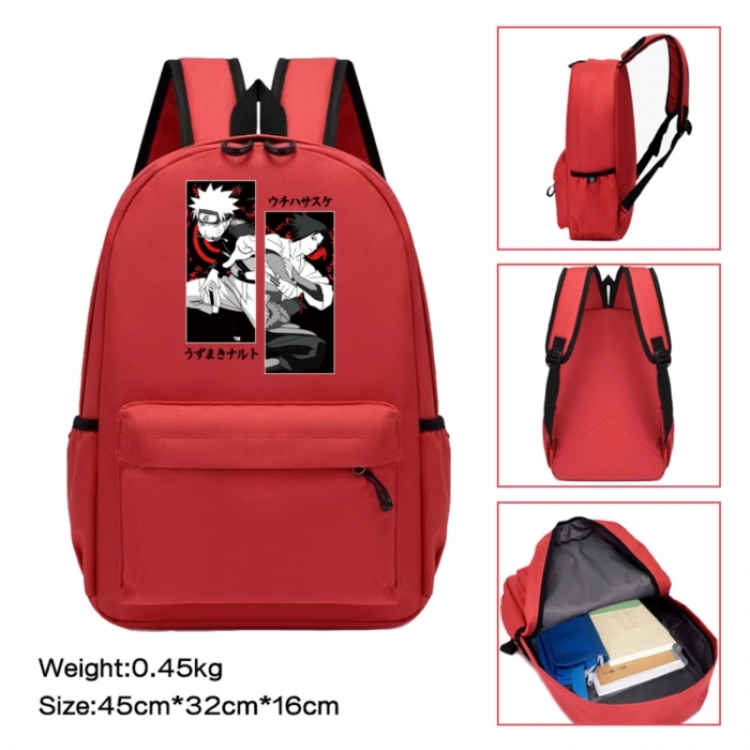 Naruto Anime peripheral Oxford cloth color cartoon backpack 45x32x16cm