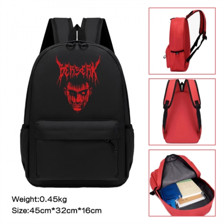 Berserk Anime peripheral Oxford cloth color cartoon backpack 45x32x16cm