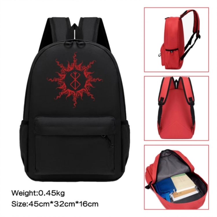 Berserk Anime peripheral Oxford cloth color cartoon backpack 45x32x16cm