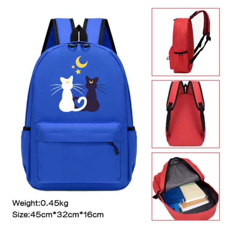 sailormoon Anime peripheral Oxford cloth color cartoon backpack 45x32x16cm