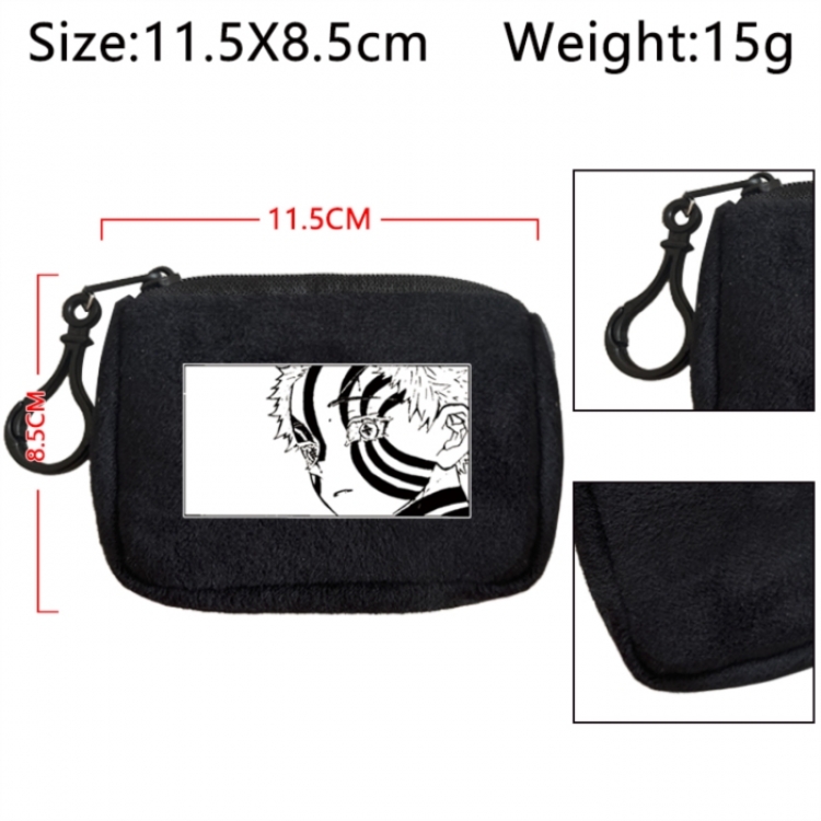 Demon Slayer Kimets Anime Plush Wallet Storage Bag Earphone Bag Coin Wallet price for 5 pcs