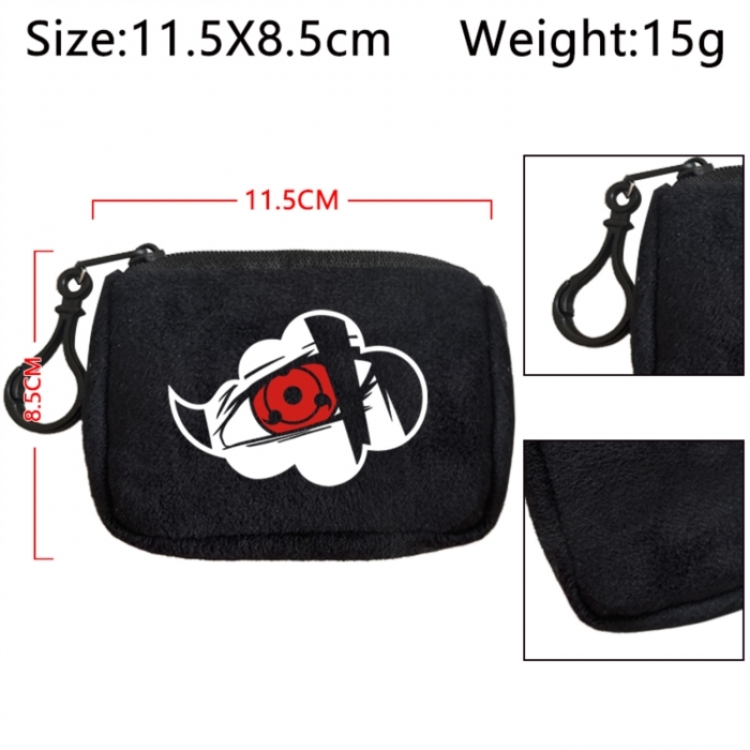 Naruto Anime Plush Wallet Storage Bag Earphone Bag Coin Wallet price for 5 pcs