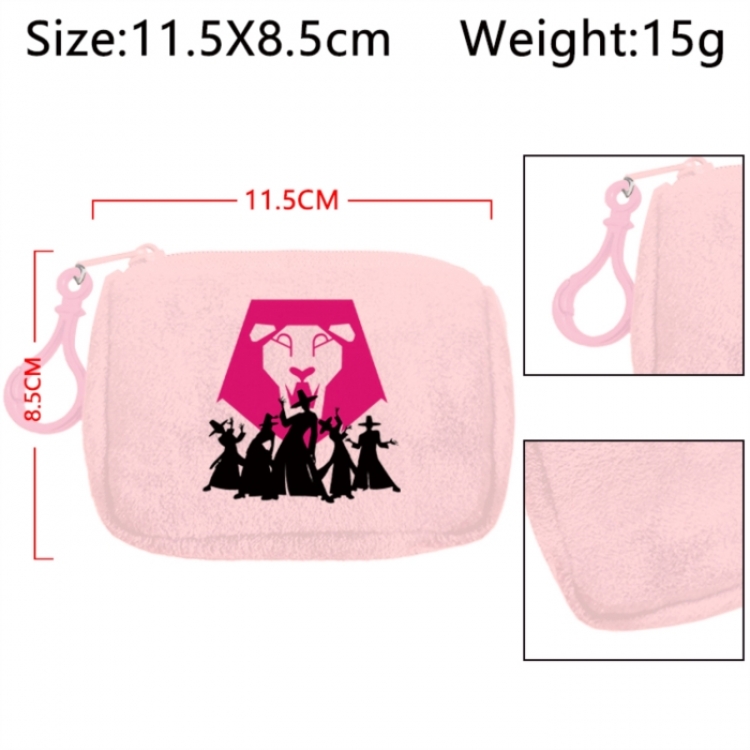 K-Pop Demon Hunters Anime Plush Wallet Storage Bag Earphone Bag Coin Wallet price for 5 pcs
