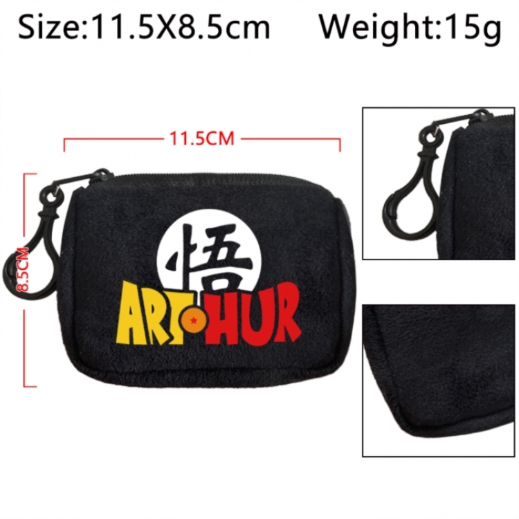 DRAGON BALL Anime Plush Wallet Storage Bag Earphone Bag Coin Wallet price for 5 pcs