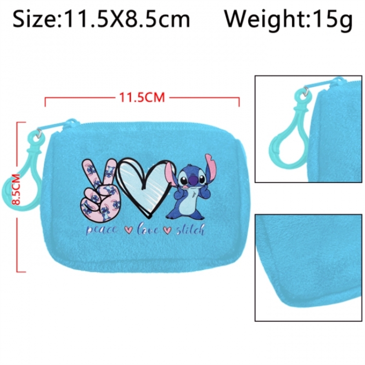 Lilo & Stitch Anime Plush Wallet Storage Bag Earphone Bag Coin Wallet price for 5 pcs