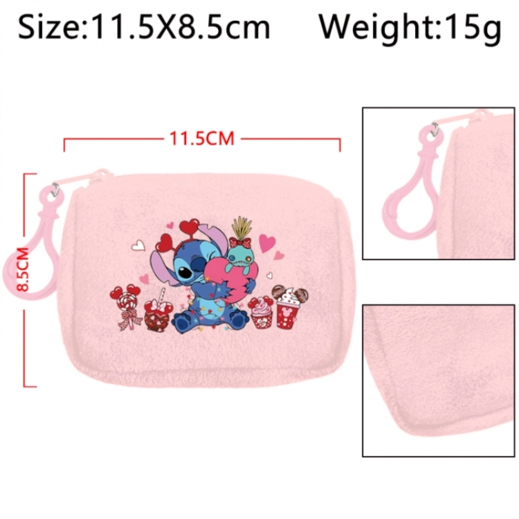Lilo & Stitch Anime Plush Wallet Storage Bag Earphone Bag Coin Wallet price for 5 pcs
