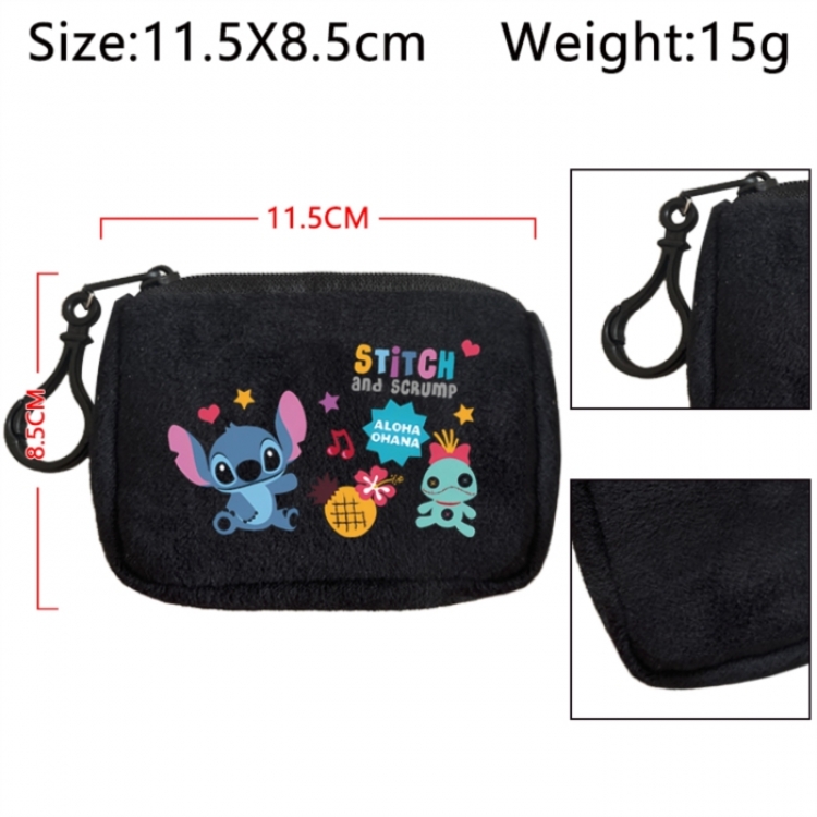 Lilo & Stitch Anime Plush Wallet Storage Bag Earphone Bag Coin Wallet price for 5 pcs