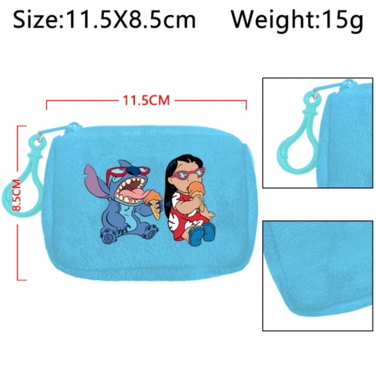 Lilo & Stitch Anime Plush Wallet Storage Bag Earphone Bag Coin Wallet price for 5 pcs