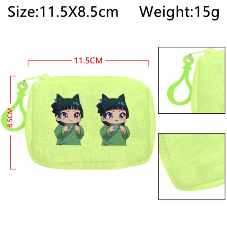 The Apothecary Diaries Anime Plush Wallet Storage Bag Earphone Bag Coin Wallet price for 5 pcs