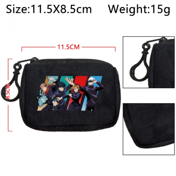 Jujutsu Kaisen Anime Plush Wallet Storage Bag Earphone Bag Coin Wallet price for 5 pcs
