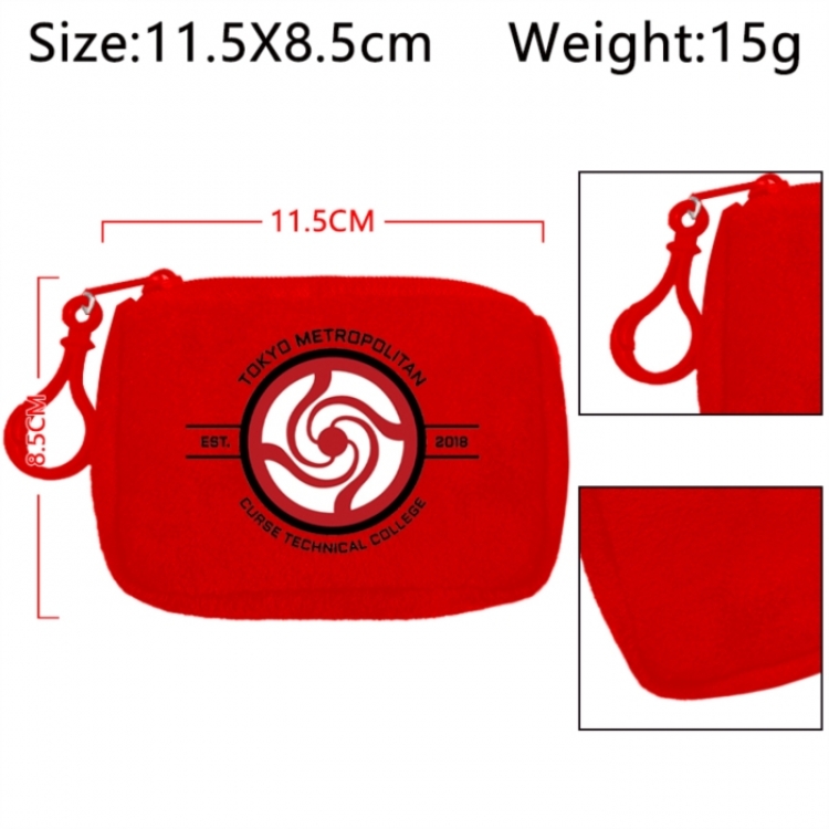 Jujutsu Kaisen Anime Plush Wallet Storage Bag Earphone Bag Coin Wallet price for 5 pcs