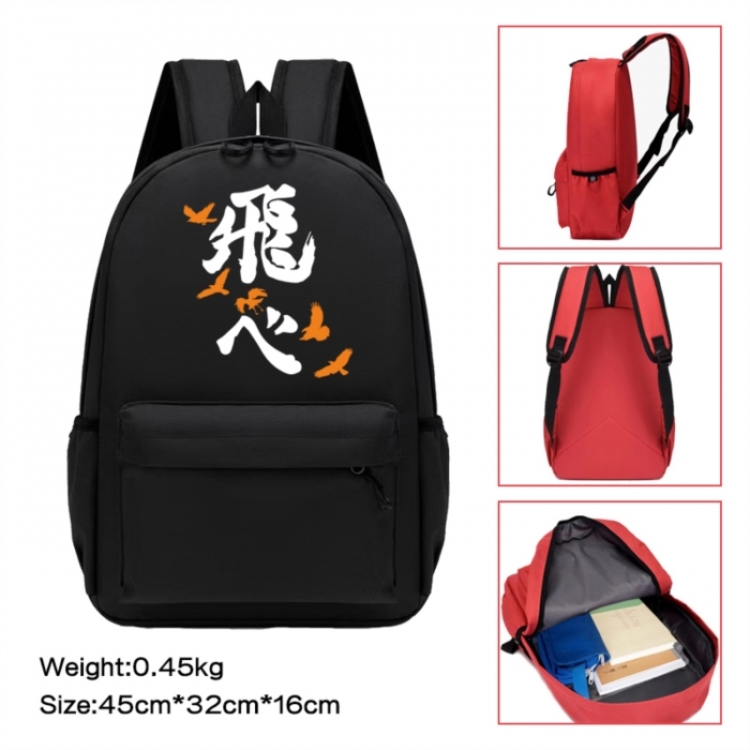 Haikyuu!! Anime peripheral Oxford cloth color cartoon backpack 45x32x16cm