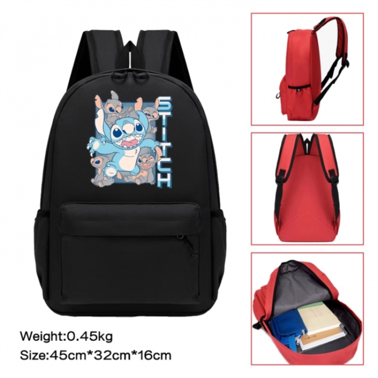 Lilo & Stitch Anime peripheral Oxford cloth color cartoon backpack 45x32x16cm
