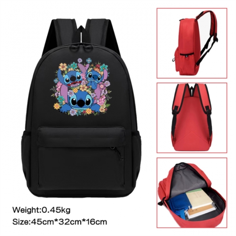 Lilo & Stitch Anime peripheral Oxford cloth color cartoon backpack 45x32x16cm
