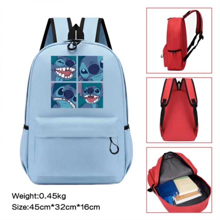 Lilo & Stitch Anime peripheral Oxford cloth color cartoon backpack 45x32x16cm