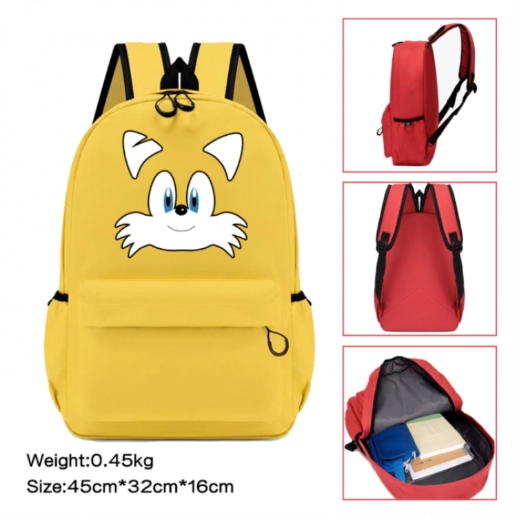 Sonic The Hedgehog Anime peripheral Oxford cloth color cartoon backpack 45x32x16cm