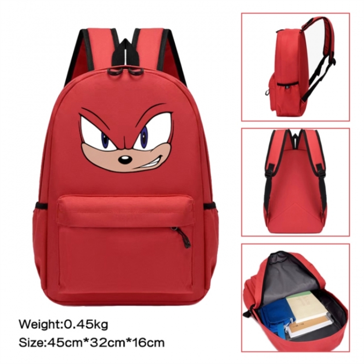 Sonic The Hedgehog Anime peripheral Oxford cloth color cartoon backpack 45x32x16cm