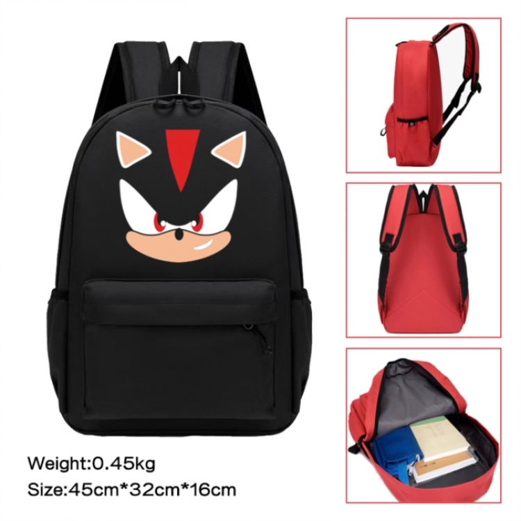 Sonic The Hedgehog Anime peripheral Oxford cloth color cartoon backpack 45x32x16cm