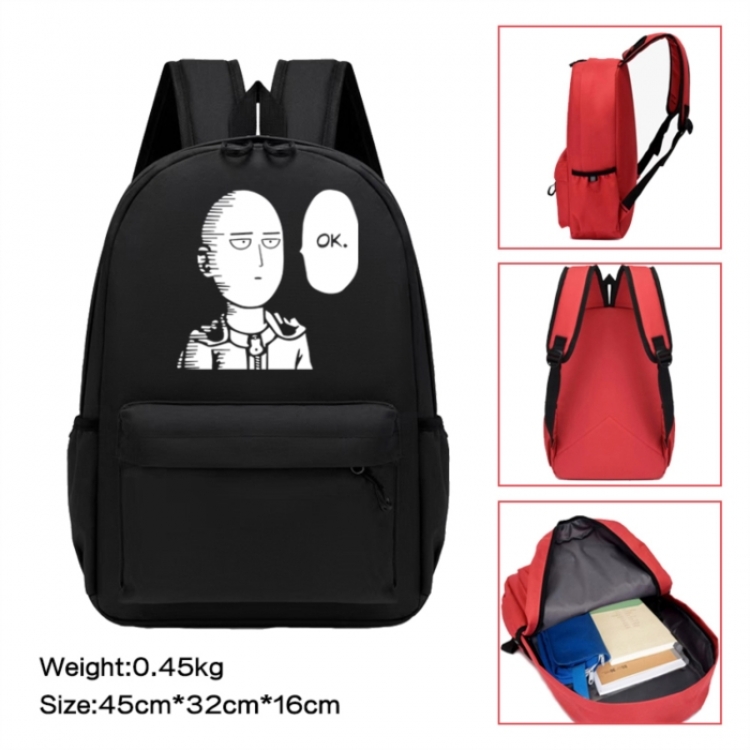 One Punch Man Anime peripheral Oxford cloth color cartoon backpack 45x32x16cm