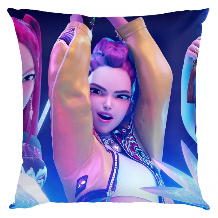 K-Pop Demon Hunters Anime square full-color pillow cushion 45X45CM NO FILLING 