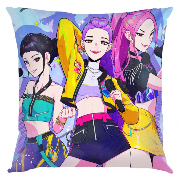 K-Pop Demon Hunters Anime square full-color pillow cushion 45X45CM NO FILLING 