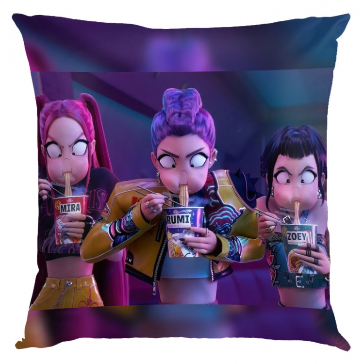 K-Pop Demon Hunters Anime square full-color pillow cushion 45X45CM NO FILLING 