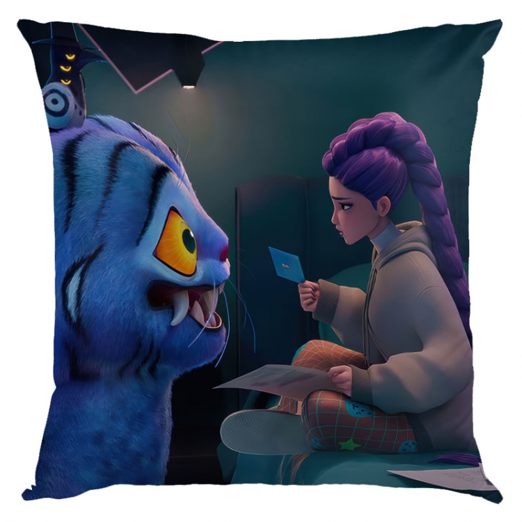 K-Pop Demon Hunters Anime square full-color pillow cushion 45X45CM NO FILLING 