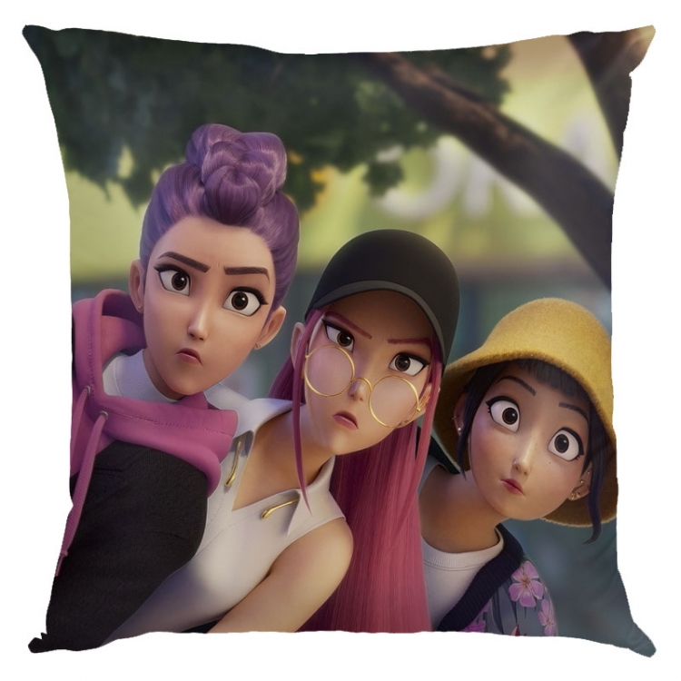 K-Pop Demon Hunters Anime square full-color pillow cushion 45X45CM NO FILLING 