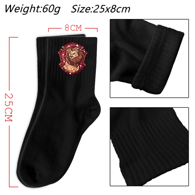 Harry Potter Anime Print Long Crew Cotton Socks 25x8cm