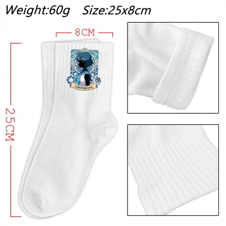 sailormoon Anime Print Long Crew Cotton Socks 25x8cm