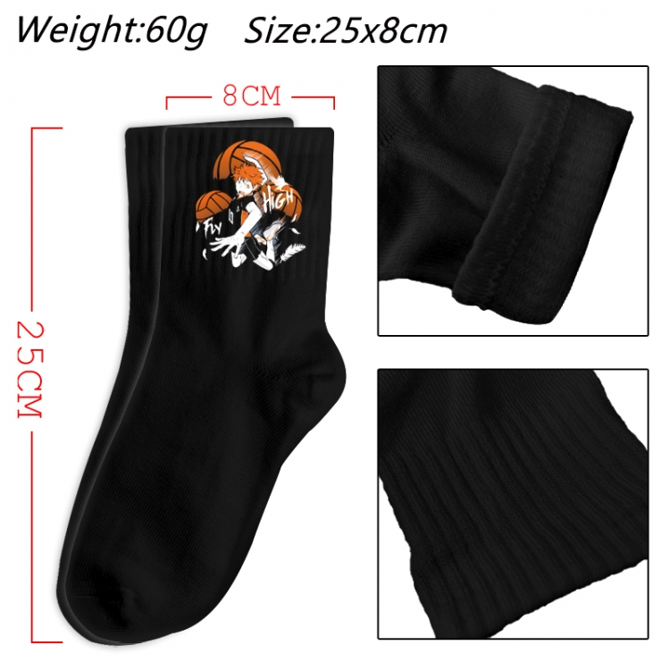 Haikyuu!! Anime Print Long Crew Cotton Socks 25x8cm