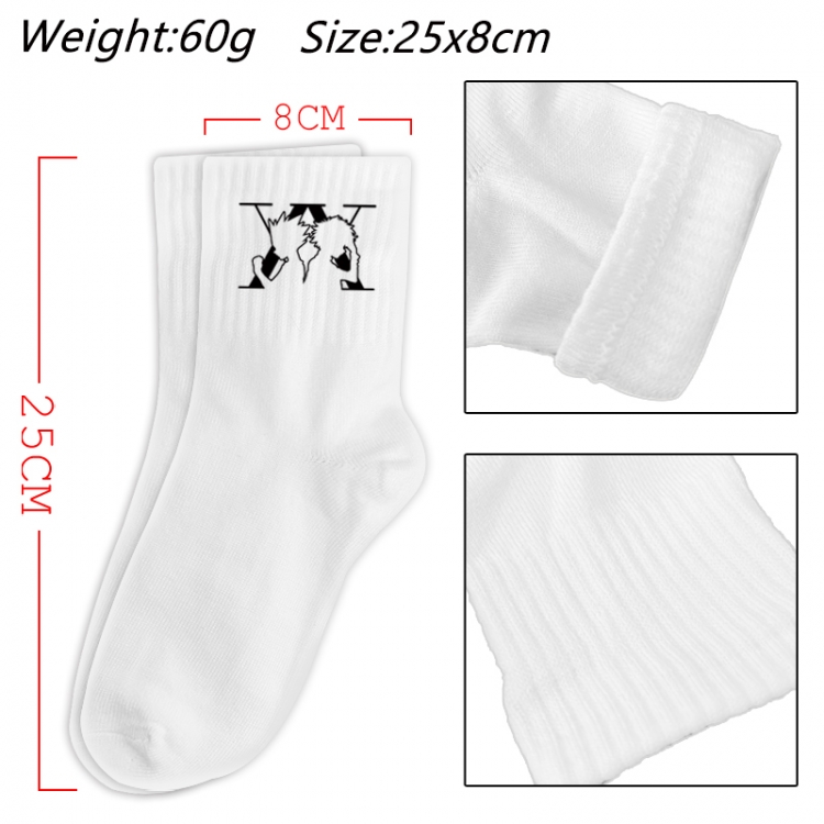 HunterXHunter Anime Print Long Crew Cotton Socks 25x8cm